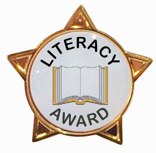 LITERACY AWARD star badge